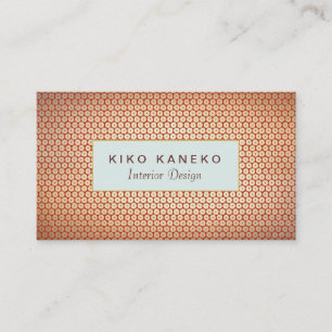 Chic Inredingsdesign Guld Foil Se blå skiva Visitkort