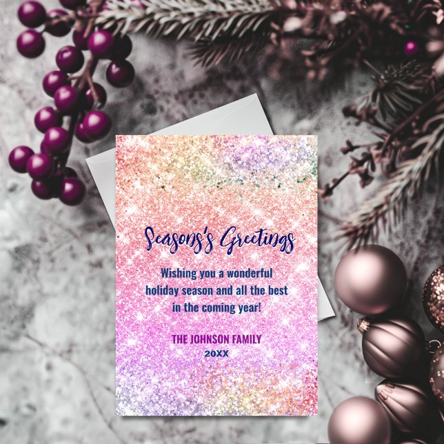 Chic Iridescent ombre glitter jul nytt år (Skapare uppladdad)