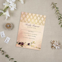 Chic Italienska Olive Gren och Guld Lattice