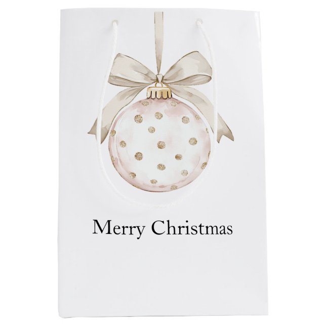 Chic Ivory White Dots Bow Ornament jul (Framsidan)
