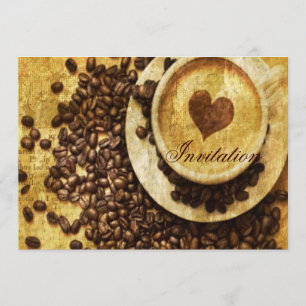 Chic Java cappuccino Coffee Beans Coffee Älskare Inbjudningar