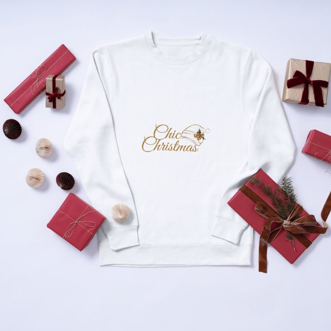 Chic jul - minimalisttomten Hat & Holly Desig T Shirt (Skapare uppladdad)