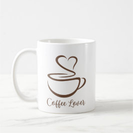 Chic Kaffe Älskare Heart Minimalist Mugg
