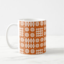 Chic Kaffe Mugg: Welsh Tapestry Mönster, Brick Red Kaffemugg