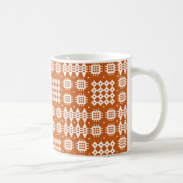 Chic Kaffe Mugg: Welsh Tapestry Mönster, Brick Red Kaffemugg (Höger)