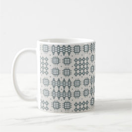 Chic Kaffe Mugg: Welsh Tapestry Mönster, Grått Kaffemugg