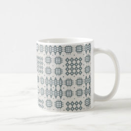 Chic Kaffe Mugg: Welsh Tapestry Mönster, Grått Kaffemugg