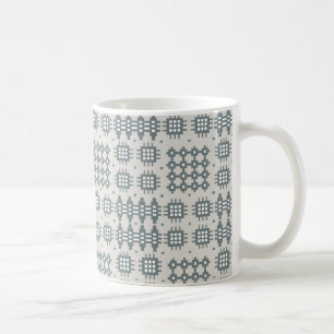 Chic Kaffe Mugg: Welsh Tapestry Mönster, Grått Kaffemugg