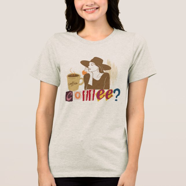 Chic kaffelöskare i ransoneringsnotis-stil T-shirt (Framsida)
