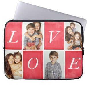 Chic Kärlek 4 Fotokollage Laptop Sleeve