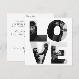 Chic KÄRLEK Anpassningsbar Photo Family eller Coup Julkort