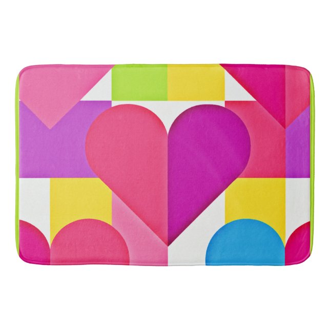 Chic Kärlek Elegance: Romantic Bliss Badrumsmatta (Framsidan)