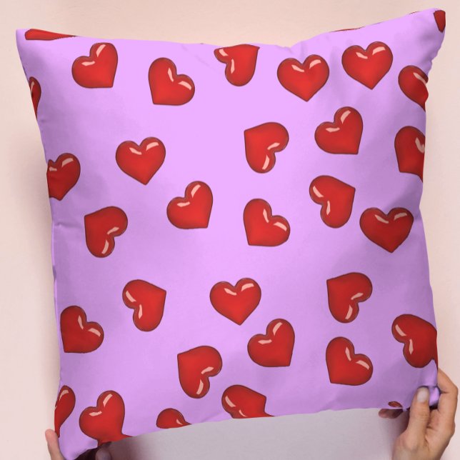 chic Kärlek passion Rött hjärta mönster på mjuk Li Kudde (Skapare uppladdad)