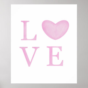 Chic Kärlek Rosa Poster