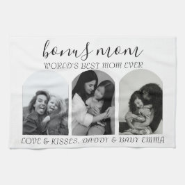 Chic kärlek svart & vit foto styvmamma mors dag  kökshandduk