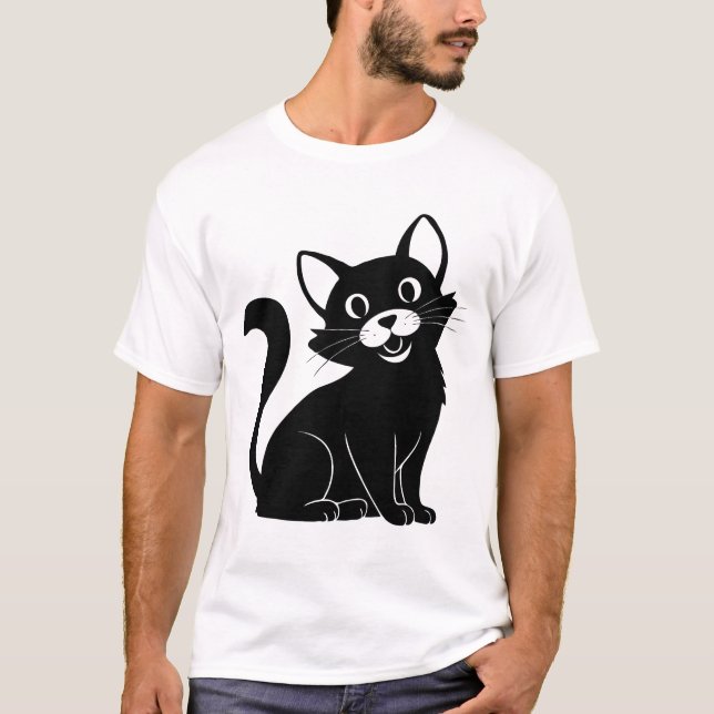 Chic Katt: Vektordesign T Shirt (Framsida)