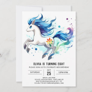 Chic Kids Horse Birthday Inbjudningar