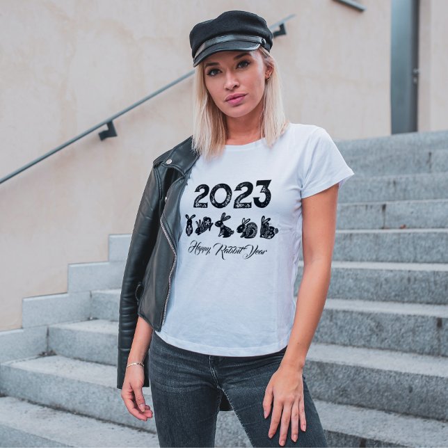 Chic Kinesiskt nyår för kaninnyår T Shirt (Skapare uppladdad)