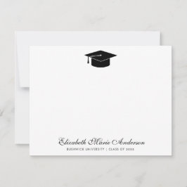 Chic Klass Klass Grad Student Cap Studenten Anteckningskort