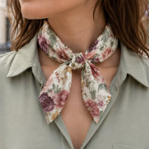 Chic Klassisk Bandana Med Blommig Konstnärlig Möns