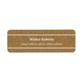 Chic kork returadress etikett