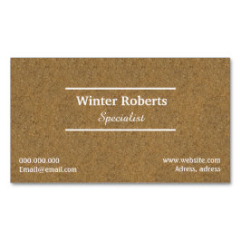 Chic korkträ magnetiska visitkort