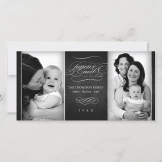 Chic kort för kol"Joyeux Noël" foto