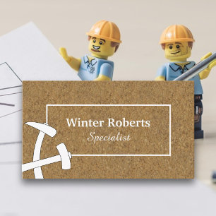 Chic Kraft kork carpenter verktyg Visitkort