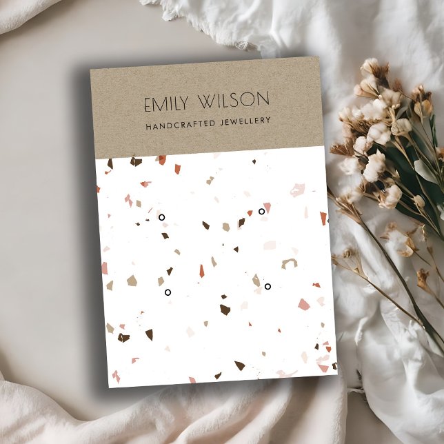 CHIC KRAFT WHITE TERRAZO 2 LOGOTYP VISNING VISITKORT (Skapare uppladdad)