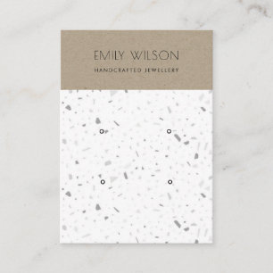 CHIC KRAFT WHITE TERRAZZO 2 LOGOTYP VISNING VISITKORT