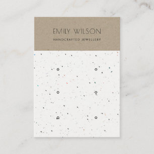 CHIC KRAFT WHITE TERRAZZO 3 VISNING LOGOTYP VISITKORT