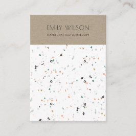 CHIC KRAFT WHITE TERRAZZO 3 VISNING LOGOTYP VISITKORT