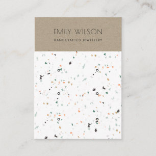 CHIC KRAFT WHITE TERRAZZO 3 VISNING LOGOTYP VISITKORT