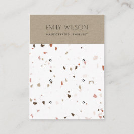 CHIC KRAFT WHITE TERRAZZO 3 VISNING LOGOTYP VISITKORT