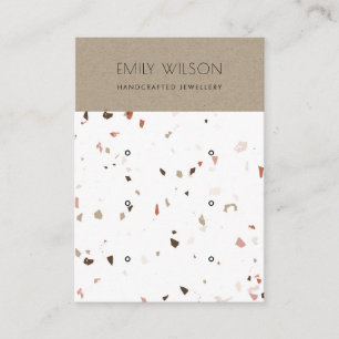 CHIC KRAFT WHITE TERRAZZO 3 VISNING LOGOTYP VISITKORT