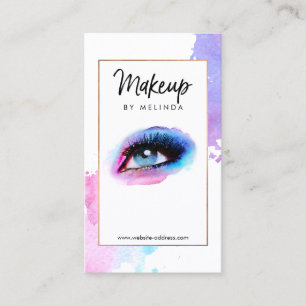 Chic Kreativ Watercolor Öga Makeup Artist Visitkort
