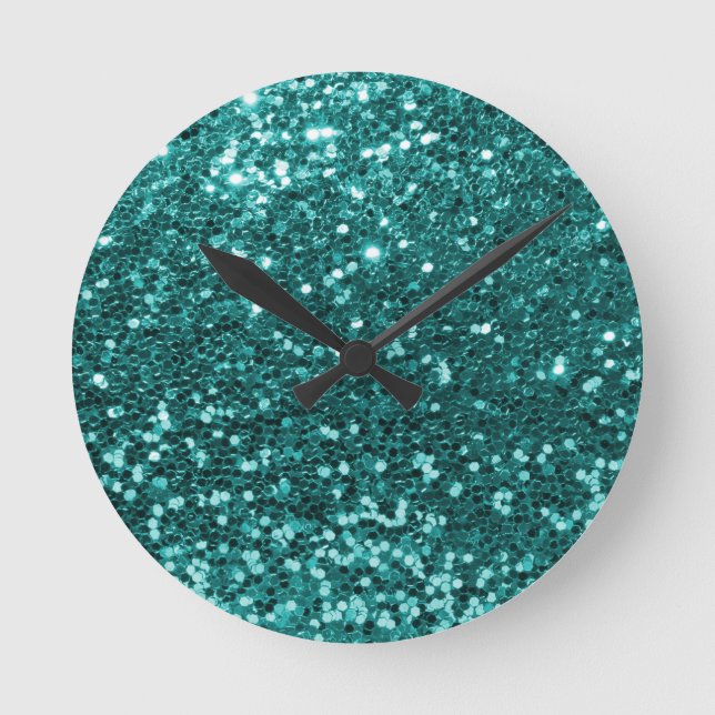 Chic krickaFauxglitter Rund Klocka (Framsida)