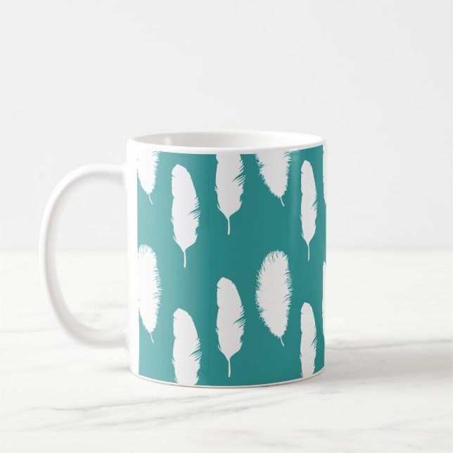 Chic krickavitfjädrar kaffemugg (Vänster)