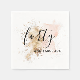 Chic Kvinna 40:e födelsedag Party Pappersservett