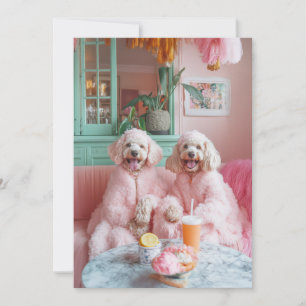 Chic Labradoodles in Rosa Lounge Inbjudningar