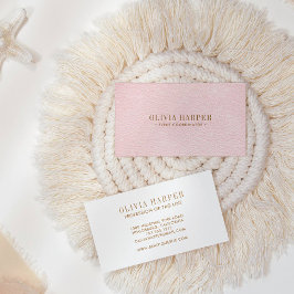 Chic | Läderutseende i vanlig Elegant Visitkort