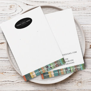 Chic Lägg till din logotyp Örhänge Displaykort Visitkort