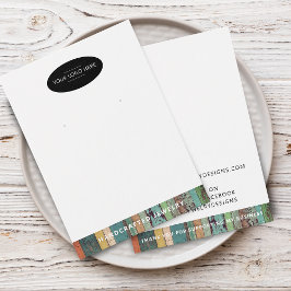 Chic Lägg till din logotyp Örhänge Visningskort Visitkort