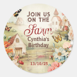 Chic Land Farm Stickers Runt Klistermärke