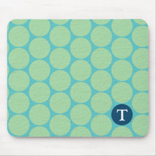 Chic Large Teal Grönt Polka dots Musmatta