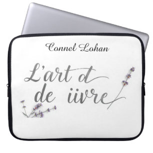 Chic L'Art de Vivre Fransk Citat Estetik Laptop Fodral