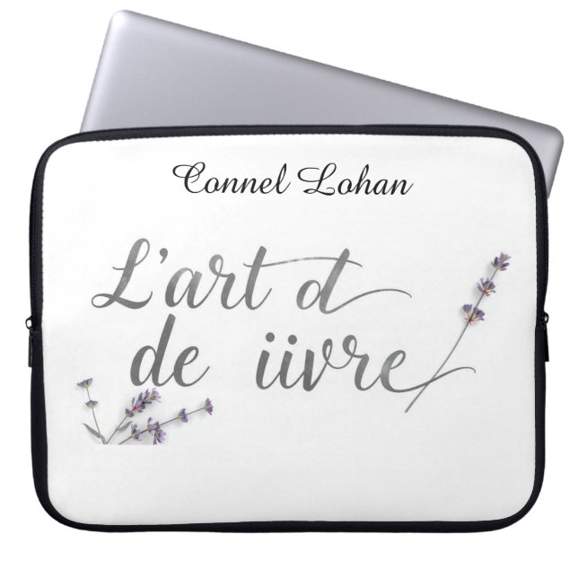 Chic L'Art de Vivre Fransk Citat Estetik Laptop Fodral (Framsidan)