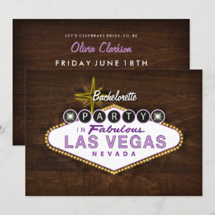 Chic Las Vegas Signera Bachelorette Party-inbjudan Inbjudningar