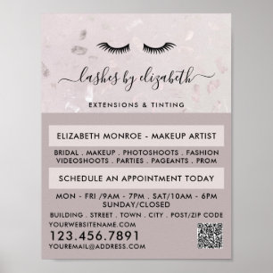 Chic Lash Modern Beauty Makeup Artist Advert Poster