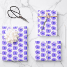 Chic Lavender Flowers Wrapping Papper Lakan